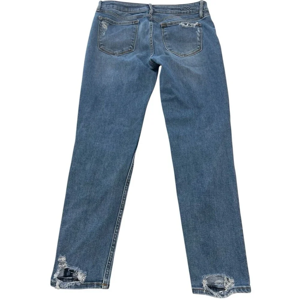 Vigoss Jagger Skinny Jeans Womens Size 29 x 27 Medium Wash Distressed Denim